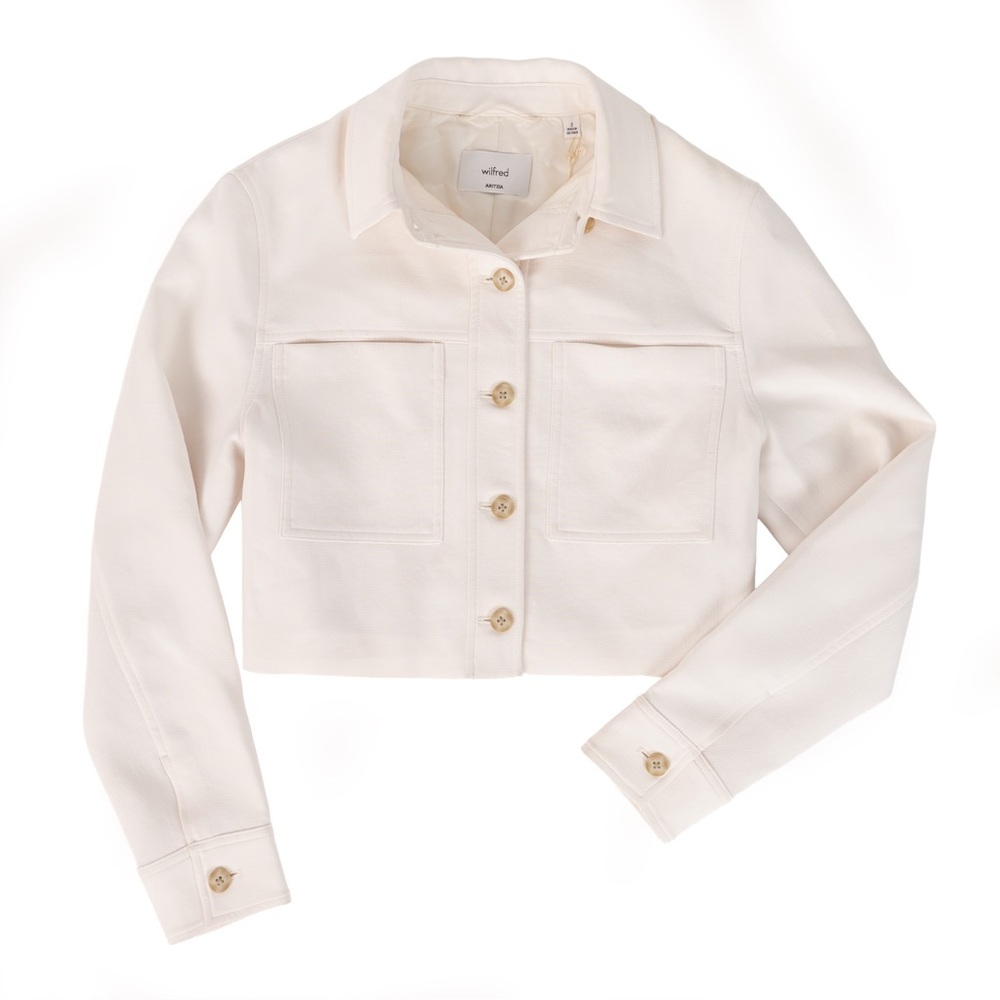 Aritzia White Button Front Jacket
